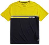 NAUTICA Men's Navtech Colorblock Tee, Zest, Medium