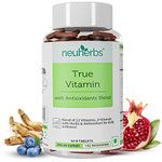 Neuherbs Multivitamin | True Vitamin For Men And Women With Antioxidant & Herbs Blend Vitamin C, D3, Zinc,Vitamin, Ginseng Extract For Energy, Stamina & Immunity 60 Multivitamin Tablets