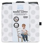 Polar Gear Baby Booster Cushion – Lightweight Booster Seat for Children 3 Years+ Easy to Clean Wipe Down Cover, Adjustable Straps – 8cm Thick Foam Booster Seat Dining Chair – Polka Dot