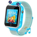 PTHTECHUS Kids Game Smart Watch for Boys and Girls,Kids Smart Watch with 24 Puzzle Games Dual Cameras Touch Screen Music Player Flashlight Pedometer Smartwatch for 4-12 Years Children Gifts(Blue)