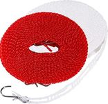 Pulgos Pack of 2, 5 Meter Windproof Anti-Slip Clothes Drying Rope with Hooks | Strong Nylon Washing Line for Home, Travel & Outdoor Use | Multicolor Elastic Laundry Rope