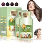 Natural Plant Hair Dye, Plant Bubble Hair Dye, Vegetable Hair Dye for Men & Women，Easy to Dye in a Box of 10 Packs (Coffee)