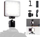 Tolifo HF-64B Bi-Color LED Video Light, 5W Portable Light for Photography, On-Camera Video Light with Mini Tripod Hot Shoe 2200mAh Battery 64 Bead 3200-5600K CRI 95+ for Camera Studio Vlogging YouTube