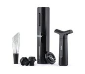 Haier 6-in-1 Electric Wine Bottle Opener Kit, Includes USB Rechargeable Bottle Opener, Tulip Wine Aerator Pourer, Foil Cutter, Vacuum Pump, 2 Wine Bottle Stoppers, Premium Quality