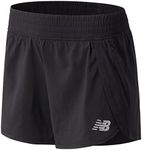 New Balance Core 3 Inch Short, Women, Black, XS