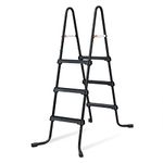 Funsicle 36'' SureStep 3 Stair Lightweight Steel Outdoor Above Ground Swimming Pool Ladder, Black (P5436000K)