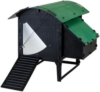 Plastic Chicken Coop 25yr Lifespan - Medium Lodge Chicken Coop for 5 Chickens Or 9 Bantams | Suitable for Large Hens & Ideal for Broody Chickens & Chicks | Low Hen House for Poultry with Nesting Box