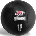 Senshi Japan 𝗥𝗘𝗔𝗟 𝗟𝗘𝗔𝗧𝗛𝗘𝗥 10KG Leather Medicine Ball For Fitness, Workouts, Training, Aerobics Slam & Wall Ball Weighted