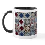 CafePress Squares and Diamonds Quilt Mug 11 oz (325 ml) Ceramic Coffee Mug