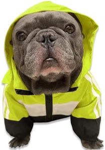 FlooFelove Dog rain Jacket Windproof Waterproof Weight 12-14lbs - Dog Coats for Chest:20in Back Length:16in Suitable Rainy in Rain Coat for Dogs