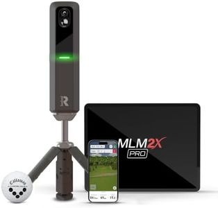 Rapsodo MLM2XPRO Mobile Launch Monitor Golf Simulator with Putting | PC Compatible 4K Golf Sim Swing Trainer For Home & Driving Range | Indoor & Outdoor Training Aid | Dual Camera | 15 Metrics