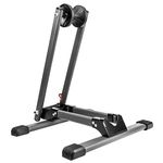 TekBox Komodo Bike Floor Stand - Folding Bicycle Rack Storage (Heavy Duty Folding Bike Stand)