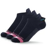 BRISIRA Bamboo Viscose Compression Socks Women Ankle Sport Hiking Running Socks, Anti Blister Moisture Wicking, 3 Pairs