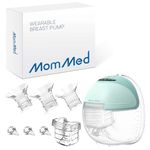 MOMMED Breast Pump, Wearable Breast Pumps with 3 Mode & 12 Levels, Leak-Proof & Low Noise Design Electric Breast Pump, 24mm Hands-Free Breast Pump, Rechargeable, Includes 17/19/21mm Flange Insert