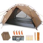 Night Cat Backpacking Tents 2 Persons Fast Setup Hiking Camp Tent with Aluminium Pole Double Layers Two Doors Waterproof Lightweight Compact 7x4.4ft