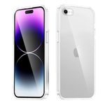 LRK Crystal Clear case for iPhone 6 Plus/6s Plus, [Non-Yellowing] [10FT Military Grade Protection] Anti-Scratch Protective Transparent Cover with Acrylic Hard (Back) + Soft TPU Bumper (Sides) - Clear