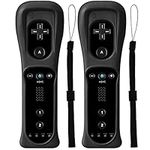 Tevodo Wii Remote Controller, 2 Packs Upgrade Wii Wireless Controller Compatible with Wii Wii U (Black and Black)