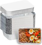 Aluminum Pans with Lids (50-Pack, 8