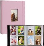 Photo Albums, 208 Pockets PU Leather Mini Album Compatible with Fujifilm Mini 7s 8 8+ 9 25 26 50s 70 90 Film,PIC-300 Z2300 Film Instant Camera,Pink