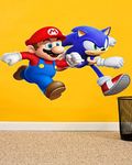 RNG PVC Vinyl Cartoon Sonic and Mario Bros Wall Stickers 60 X 34 cm