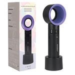 fenshine Portable USB Rechargeable Mini Fan Eyelash Fan Dryer Bladeless Handheld Fan for Eyelash Extension, Air Conditioning Blower for Essential Eyelash Extension Supplies (Black)