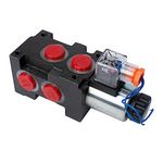 TOJIZEN Hydraulic Solenoid Diverter Valve, 13 GPM DC 12V Hydraulic Solenoid Selector, MAX Pressure 200 Bar