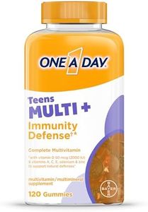 ONE A DAY Teen Multi+ Immunity Defense, Multivitamin + Boost of Immunity Support with Vitamins A, C, D, E, Selenium & Zinc, 120 Count