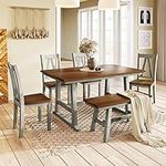 WOXYX 6-Piece Wood Dining Table Set