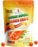 Garbage Disposal Cleaner and Deodorizer Drops- [[50-Count]] Orange Zest Scented Kitchen Sink Freshener Pods & Drain Odor Eliminator Disposer Care Balls by Bastion