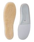 ABUSA Sheepskin Insoles Women's Premium Think Wool Fur Fleece Inserts Cozy & Fluffy 7