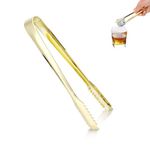 Stainless Steel Ice Sugar Tong,Gold Ice Tong Gold Tongs for Ice Gold Bar Tong Salad Tong,Appetizers Tong Gold Candy Tong Mini Serving Tong Small Tong Appetizers Tongs for Bar Ice Bucket