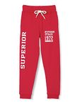 T2F Boy's Joggers Track Pant (11-12 Years, Red)