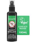 Incognito Insect Repellent Spray, 100ml - Natural DEET Free, Shields from Wide Range of Biting Insects. Clinically proven protection from Ticks & Dengue carrying mosquitoes, Organic Mosquito Repellent