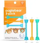 oogiebear: Baby Nose Cleaner & Ear Wax Removal Tool - Safe Booger & Earwax Removal for Newborns, Infants, Toddlers - Dual-Ended - Essential Baby Stuff, Diaper Bag Must-Have - 3 Pack