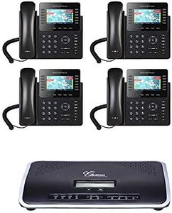 Grandstream UCM6204 Innovative IP PBX 4 FXO with GXP2170 4-Units IP Phone, PoE and Bluetooth