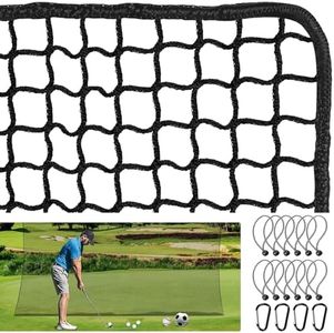 AZETIO Golf Hitting Net for Backyard & Garage Swing Training, Multi-Sport Practice Net for Golf, Baseball, Hockey & Chipping, Portable Ball Netting Accessories (3x6M, Black)