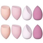 Makeup Sponge, 8 Piece Beauty Blender Make Up Sponge for Foundations, Powder Liquids, Etc., Face Sponge Comes In 3 Shapes