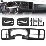 KARPAL Double Din Dash Bezel Cover Kit Compatible With 1999-2002 GMC Sierra Full-Size Trucks/SUV's Chevy Silverado Car Stereo Radio 15731974 15772850