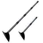 Garden Hoe Tool,Triangle Gardening Hoe with Sharp Blade for Digging,Weeding,Cutting and Loosing Soil,60 Inch Adjustable Length Metal Handle