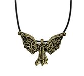 ITS New Vintage Bronze Angel Chain Alloy Pendant Necklace.