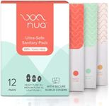 Nua Ultra Thin Sanitary Pads | Super Absorbent | Cottony Soft | 3 Heavy Flow Pads, 5 Medium Flow Pads and 4 Light Flow Pads | Free Disposal Cover Pack of 12 Pads for Women (3XL + 5L + 4R)