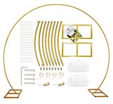 LANGXUN Large Size Golden Metal Circle Balloon Arch Decoration, for Birthday Decoration, Wedding Decoration, Graduation Decorations and Event Party Supplies, Baby Shower Photo Background Decoration