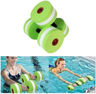 ZZM Foam Dumbbells, Water Aerobics Dumbbell Sports Aquatic Exercise Dumbbells Water Barbells Hand Bars Swimming Training Fitness Equipment 2PCS