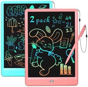 EooCoo Gifts for Kids Toys,10 Inch LCD Writing Tablet, Drawing Pads 2 Packs Doodle Scribble Boards, Christmas Birthday Gifts for Boys Girls Age 3 4 5 6 7 8 9 Years, Road Trip Essentials Travel Games