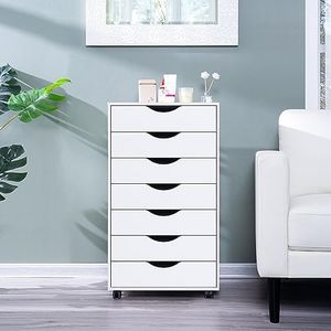 Naomi Home 7 Drawer Storage Cabinet – Craft Organizer, Makeup Organizer and Office Storage Drawers for Bedroom, Closet, or Home Office