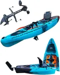Reel Yaks 10.8ft Rapido Propeller Drive Fishing Kayak, Modular Sit-On-Top Kayak with Hands-Free Pedal Drive, Compact, Lightweight, Easy Assembly, Customizable - 400 lbs Capacity, Blue Black Camo