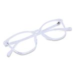 Roshfort Unisex Blue Light Blocking Glasses Featuring Ultra-Durable TR-90 Frames! Shield Your Eyes from Digital Strain With Customize Your name Signature Metal Pen (Transparent)