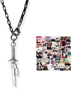 XHBTS - Collar de Toji Fushiguro de anime Toji Fushiguro para cosplay, llavero de arma para disfraz, Zinc, No es una piedra preciosa