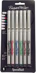 Speedball Art Products Elegant Writer 6 Fine Calligraphy Markers Set, Assorted Colors