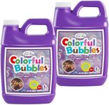 Lulu Home 2 Packs Bubble Concentrated Solution, 1 L/ 33.8 OZ Bubble Refill Solution for Kids Bubble Machine, Giant Bubble Wand, Bubble Blower Toys, Birthday Party Favors (Purple Bottle)